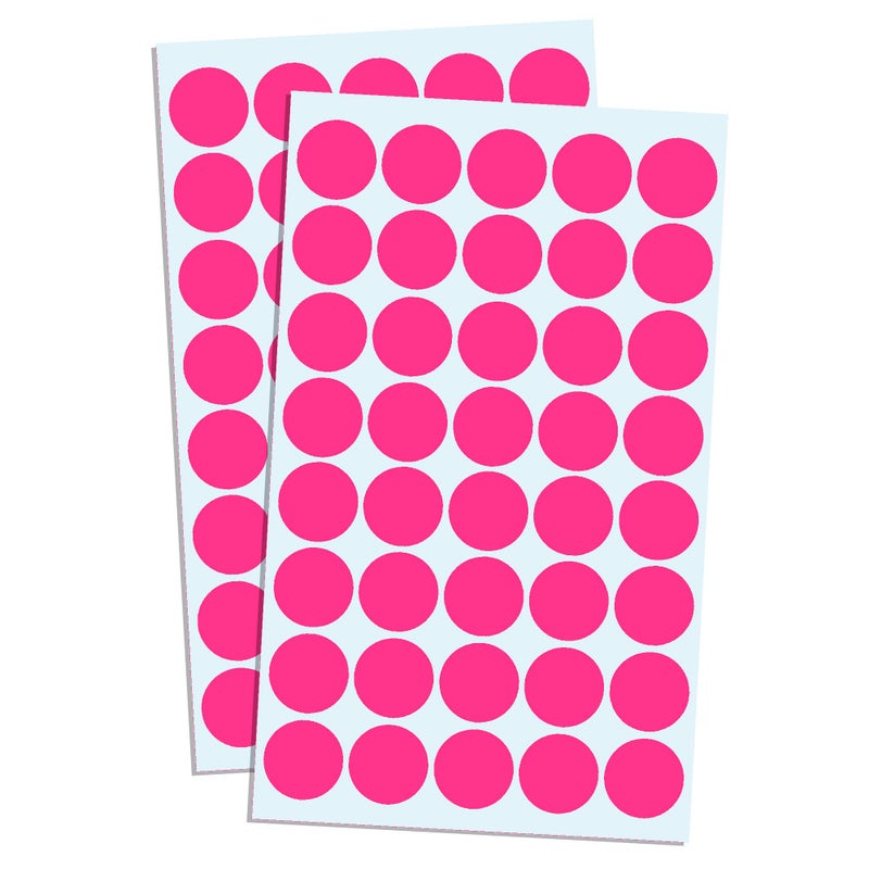 TownStix 2000 Pack, 3/4" Round Dot Stickers Circle Labels - Pink - Image 1